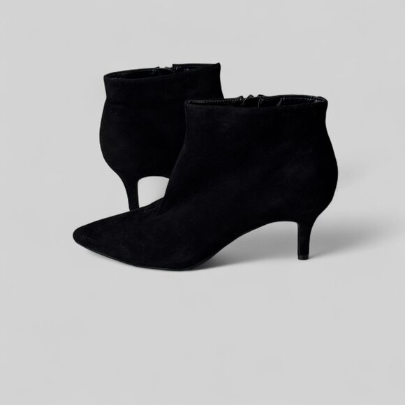 NIB Aerosoles Epigram Black Suede Ankle Boot Woman's sz11 Kitten Heel - Picture 12 of 12